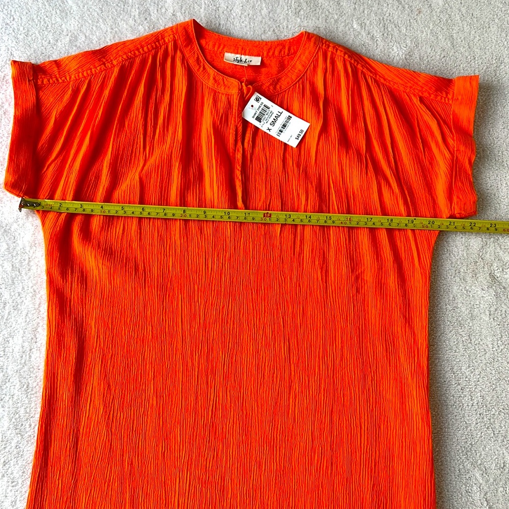 Style & co orange shirt dress - Picture 4 of 4